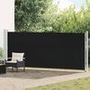 vidaXL Uttrekkbar sidemarkise 600x160 cm svart