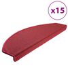 vidaXL Trappematter 15 stk 65x24x4 cm r&oslash;d halvrund store