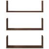vidaXL Vegghyller 3 stk brun eik 58x18x18 cm konstruert tre