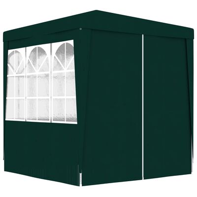 vidaXL Profesjonelt festtelt med sidevegger 2x2 m grønn 90 g/m²