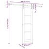 vidaXL Skyvedør ORKDAL Naturlig og svart 61 x 198,5 cm