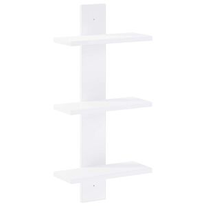 vidaXL Vegghylle Hvit 30 x 13,5 x 64,5 cm Konstruert tre