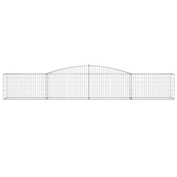 vidaXL Gabionkurver buede 9 stk 400x50x60/80 cm galvanisert jern