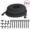 vidaXL Dryppslange svart 0,6" 25 m gummi