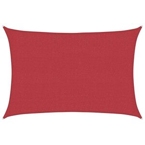 vidaXL Solseil 160 g/m&sup2; r&oslash;d 4x5 m HDPE