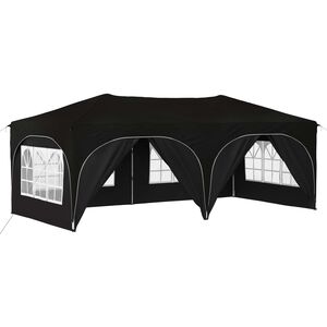 vidaXL Pop-up Festtelt Svart 575 x 288 x 245 cm Oxford Stoff