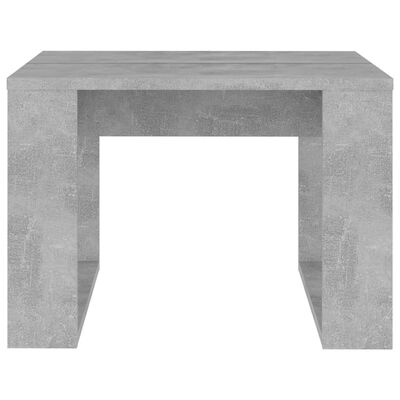 vidaXL Sidebord betonggrå 50x50x35 cm sponplate