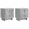 vidaXL Nattbordskap med skuff 2 pcs Gr&aring; sonoma 43 x 34,5 x 47,5 cm