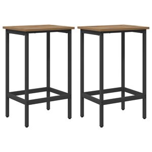 vidaXL Barstol 2 stk. Artisan eik 40 x 32 x 64 cm Konstruert tre