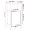 vidaXL Nattbord 2 stk røkt eik 41x31x80 cm konstruert tre