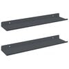 vidaXL Flytende hylle 2 stk. Antrasitt 40 x 8,5 x 2,5 cm St&aring;l