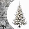 vidaXL Kunstig juletre med julekuler 120 cm 150 LED-lys Varmhvit