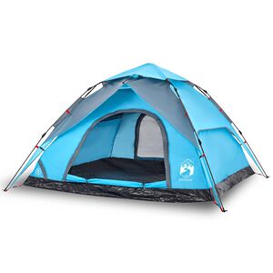 vidaXL Campingtelt 3 personer bl&aring; hurtigutl&oslash;ser
