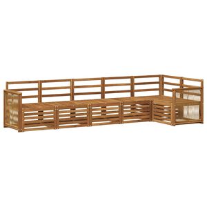 vidaXL Seksjonssofa Sett 5 pcs Naturlig Solid akasietre