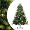 vidaXL Kunstig leddet juletre med 300 LED-lamper Gr&oslash;nn 240 cm