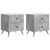 vidaXL Nattbordskap 2 pcs Betonggr&aring; 43 x 34,5 x 47,5 cm Konstruert tre