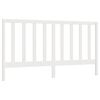 vidaXL Sengegavl hvit 206x4x100 cm heltre furu
