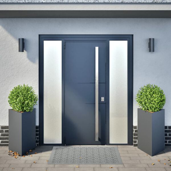 vidaXL Plantekasser 2 stk antrasitt trekantet 50x43x75 cm st&aring;l