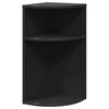 vidaXL Avlastningsbord Svart 29,6 x 29,6 x 60 cm Konstruert tre