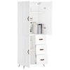 vidaXL Highboard hvit 69,5x34x180 cm konstruert tre