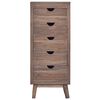 vidaXL Skjenk med 5 skuffer 40x30x100 cm heltre teak