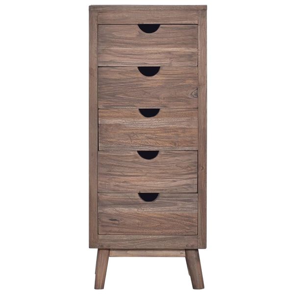 vidaXL Skjenk med 5 skuffer 40x30x100 cm heltre teak