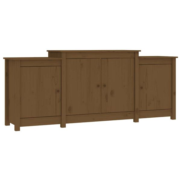 vidaXL Skjenk honningbrun 164x37x68 cm heltre furu