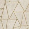 DUTCH WALLCOVERINGS Veggpanel trekanter beige og gull