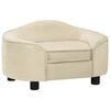vidaXL Hundesofa kremhvit 67x47x36 cm plysj