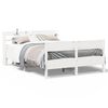 vidaXL Sengeramme uten madrass hvit 135x190 cm heltre furu