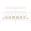 vidaXL Sengeramme uten madrass hvit 160x200 cm heltre furu