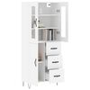 vidaXL Highboard hvit 69,5x34x180 cm konstruert tre