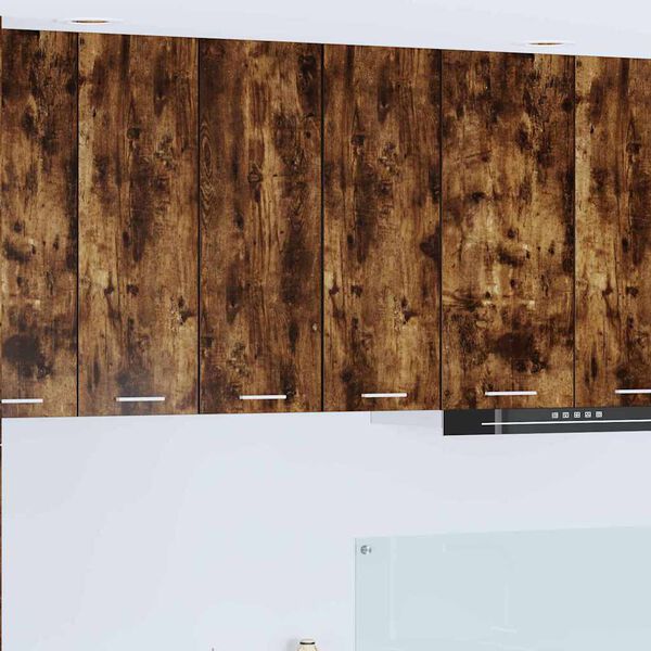 vidaXL Hengende skap Riga 2 pcs Røkt eik og hvit 30 x 31 x 80 cm