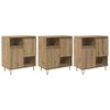 vidaXL Serviesskap 3 stk. Artisan Eik 60 x 35 x 70 cm