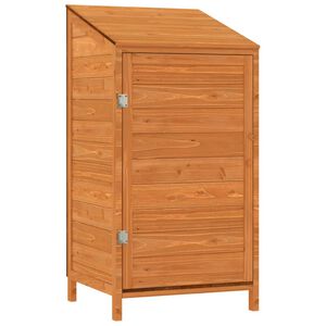 vidaXL Hageskur brun 55x52x112 cm heltre gran