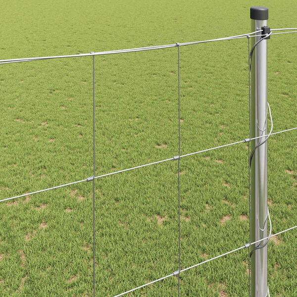 vidaXL Jordegjerde s&oslash;lv 25 x 1,5 m Galvanisert st&aring;l