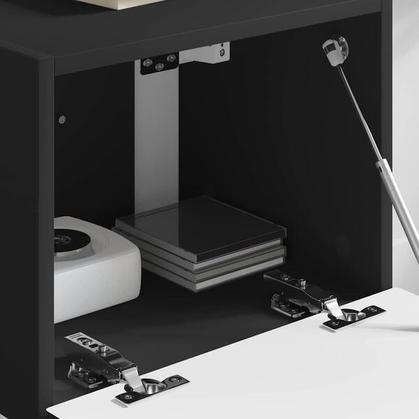 vidaXL TV Veggskap Veggmontert Svart 60 x 31 x 29.5 cm Konstruert tre