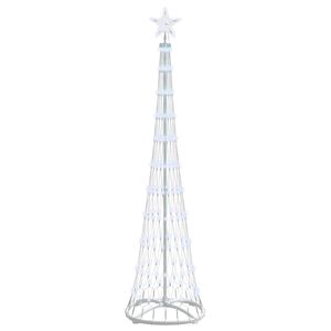 vidaXL LED juletre Kaldhvit 190 cm Metall