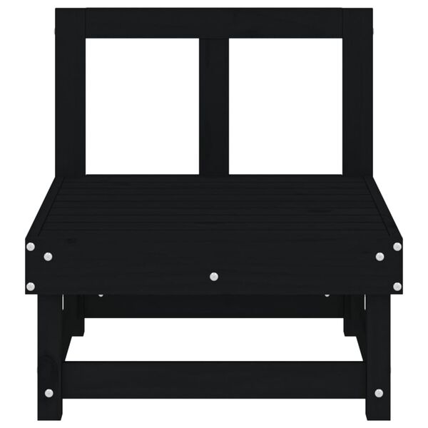 vidaXL Utend&oslash;rs midtsofaer 2 stk svart heltre furu