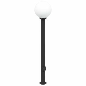 vidaXL Pullertlampe med stikkontakt 120 cm svart IP44