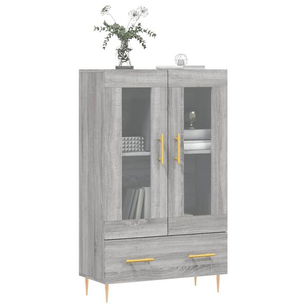 vidaXL Highboard gr&aring; sonoma 69,5x31x115 cm konstruert tre