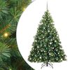 vidaXL Kunstig juletre med 300 LED med stativ gr&oslash;nn 240 cm PE og PVC