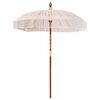 vidaXL Makrame Parasol 190 x 190 x 260 cm Bomull, Solid tre og Bambus