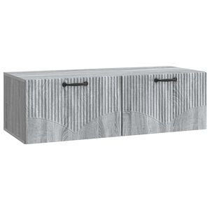 vidaXL Vegghengt TV skap Gr&aring; sonoma 98 x 41 x 30 cm Konstruert tre