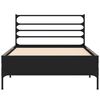 vidaXL Sengeramme svart 90x190 cm konstruert tre og metall