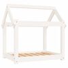 vidaXL Hundeseng hvit 71x55x70 cm heltre furu