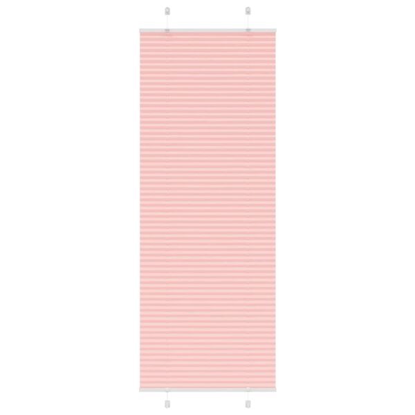 vidaXL plisségardin Rosa 75x200 cm Stoff Bredde 74,4 cm Polyester