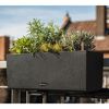 LECHUZA Plantekasse BALCONERA Stone 50 ALL-IN-ONE svart