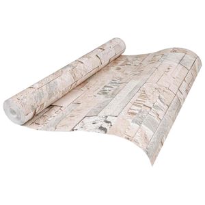 vidaXL 3D Stein Tapet Beige 10 x 0,53 m Non-Woven Stof