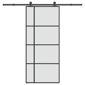vidaXL Skyved&oslash;r med monteringssett 90x205 cm ESG glass og aluminium